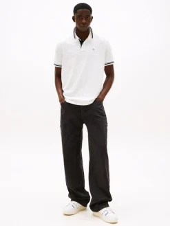 Tommy Jeans miesten pikeepaita, TJM REG TIPPED POLO Luonnonvalkoinen