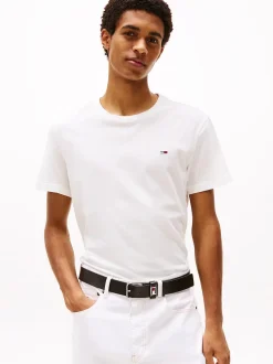 Tommy Jeans miesten t-paita, TJM XSLIM JERSEY TEE Luonnonvalkoinen