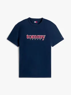 Tommy Jeans miesten T-paita TJM REG APPLIQ GRAPHIC SS T EXT, tummansininen