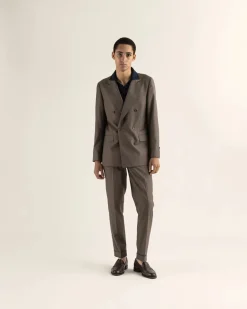 Turo irtotakki Jan Double Brested Jacket Vitale, ruskea