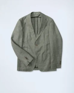 Turo Tailor miesten irtotakki, JOSHUA SLIM Raidallinen Vihreä