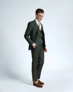 Turo Tailor miesten puvunhousut, DENVER SLIM Vihreä