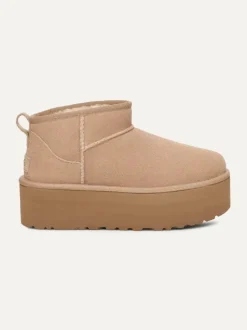 UGG Naisten Kengät, W CLASSIC ULTRA MINI PLATFORM Hiekka