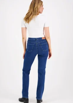 Very Nice Naisten Farkut, Caramel 7345 Curvy Fit Indigo