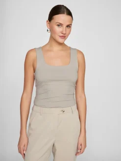 VIKENZA U-NECK S/L TANK TOP REV - NOOS Silver Gray