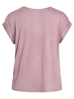 Vila lyhythihainen toppi, VIELLETTE S/S SATIN TOP Toadstool