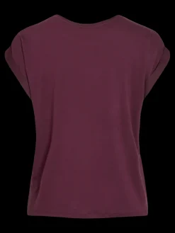 Vila lyhythihainen toppi, VIELLETTE S/S SATIN TOP Fig