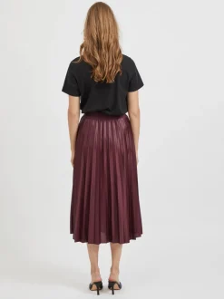 Vila, Naisten Hame, Vinitban Skirt Viininpunainen