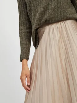 Vila, Naisten Hame, Vinitban Skirt Vaalea Beige