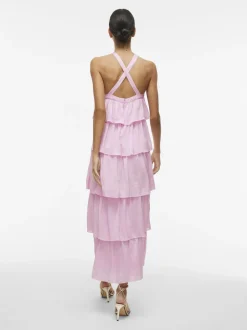 Vila naisten juhlamekko, VIFILUKA H/N S/L ANKLE Vaaleanpunainen