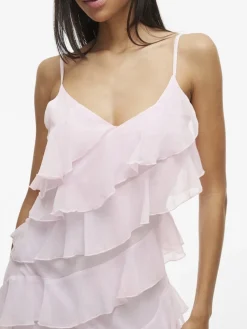 Vila naisten mekko, VILUNA STRAP DRESS Cherry Blossom