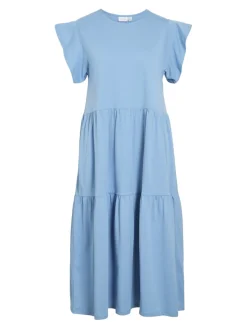 Vila naisten mekko, VISUMMER S/S MIDI DRESS Blissful Blue