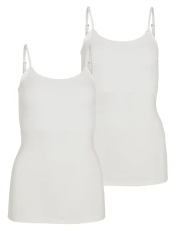 Vila Naisten Narutoppi VISURFACE STRAP TOP NEW Valkoinen