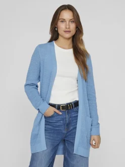 Vila naisten neuletakki, VIDALO L/S KNIT CARDIGAN- Blissful Blue