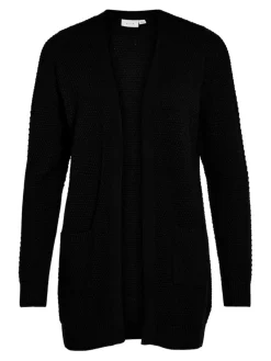 Vila naisten neuletakki VIDALO L/S KNIT CARDIGAN, Black
