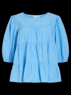Vila naisten pusero Vikelli 3/4 O-Neck Top, sininen