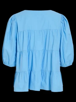 Vila naisten pusero Vikelli 3/4 O-Neck Top, sininen