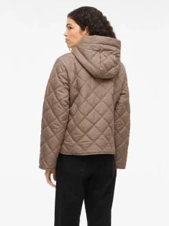 Vila naisten takki, VIQUILA LS HOOD JACKET SHORT JACKET Fossil