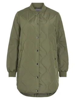 Vila naisten tikkitakki VITATE L/S QUILT JACKET - NOOS, Olivine