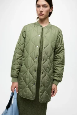 Vila naisten tikkitakki VITATE L/S QUILT JACKET - NOOS, Olivine