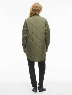 Vila naisten tikkitakki VITATE L/S QUILT JACKET - NOOS, Olivine