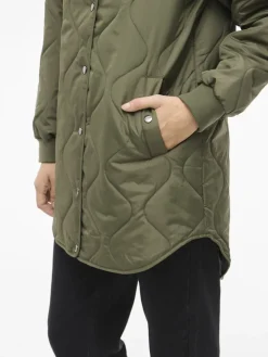 Vila naisten tikkitakki VITATE L/S QUILT JACKET - NOOS, Olivine