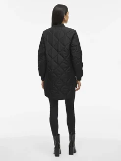 Vila naisten tikkitakki VITATE L/S QUILT JACKET - NOOS, Black Beauty