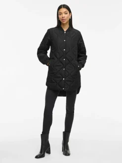 Vila naisten tikkitakki VITATE L/S QUILT JACKET - NOOS, Black Beauty