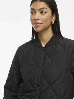 Vila naisten tikkitakki VITATE L/S QUILT JACKET - NOOS, Black Beauty