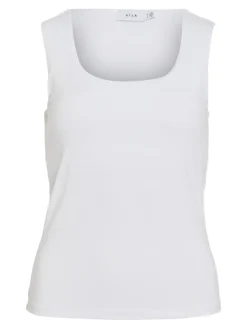 Vila naisten toppi, VIKENZA O-NECK S/L TANK TOP Optical Snow