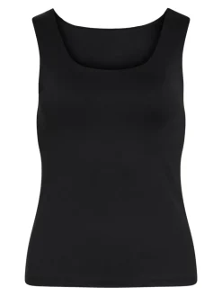 Vila naisten toppi, VIKENZA O-NECK S/L TANK TOP Black