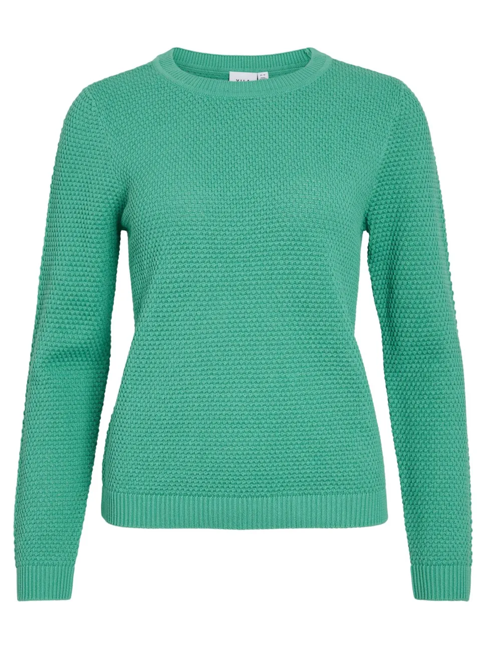 Vila neule K-VIDALO O-NECK L/S KNIT TOP- NOOS, Winter Green