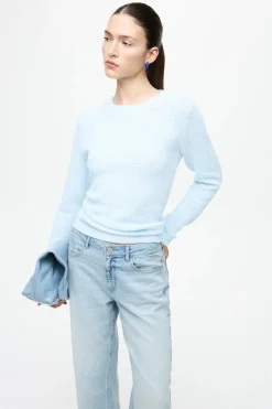 Vila neule, VIDALO O-NECK L/S KNIT TOP Nantucket Breeze