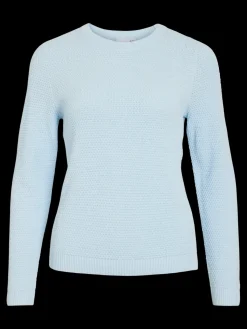 Vila neule, VIDALO O-NECK L/S KNIT TOP Nantucket Breeze