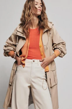 Vila pitkä parkatakki, VISILIANA LONG PARKA JACKET Vaalea Beige