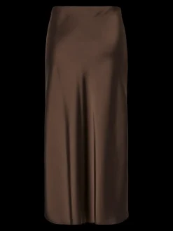 Y.A.S hame, YASPELLA HW MIDI SKIRT Chocolate Brown
