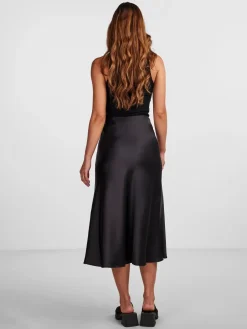 Y.A.S hame, YASPELLA HW MIDI SKIRT Black
