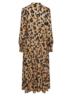 Y.A.S mekko, YASALIRA LS LONG DRESS S Ruskea Kuosi