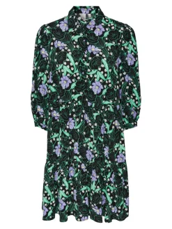 Y.A.S mekko, YASERIKA 3/4 DRESS Musta Kuosi