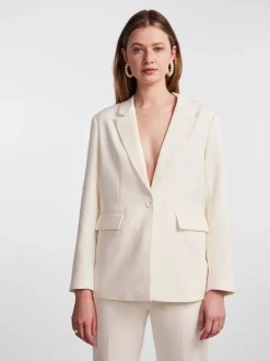 Y.A.S Naisten Bleiseri, K-YASBLURIS LS BLAZER NOOS Valkoinen