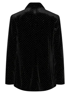 Y.A.S Naisten Bleiseri, YASHELLA LS VELOUR BLAZER Musta