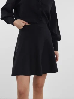 Y.A.S naisten hame, YASFONNY HW KNIT SKIRT Musta