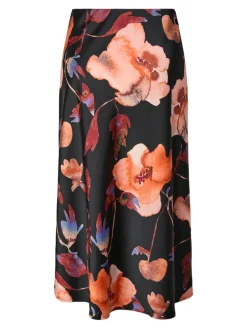 Y.A.S naisten hame YASPELLA HW MIDI SKIRT S. NOOS, Black Pilana