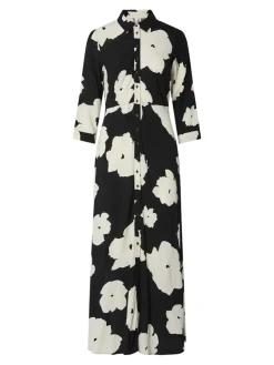 Y.A.S Naisten Maksimekko YASSAVANNA LONG SHIRT DRESS Black Mille