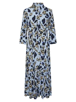 Y.A.S Naisten Maksimekko YASSAVANNA LONG SHIRT DRESS Vaaleansininen