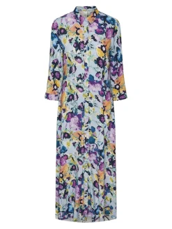 Y.A.S Naisten Maksimekko YASSAVANNA LONG SHIRT DRESS Sininen Kuosi