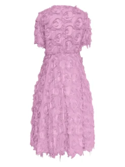 Y.A.S Naisten Mekko, K-YASPAZYLLA 2/4 MIDI DRESS Vaaleanpunainen