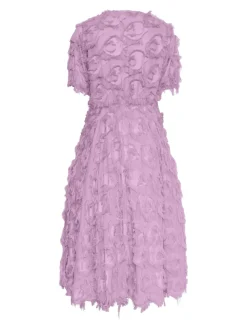 Y.A.S Naisten Mekko, K-YASPAZYLLA 2/4 MIDI DRESS Vaaleanpunainen