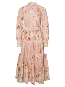 Y.A.S naisten mekko, YASBILLA LS LONG DRESS - SHOW Vaaleanpunainen Kuosi