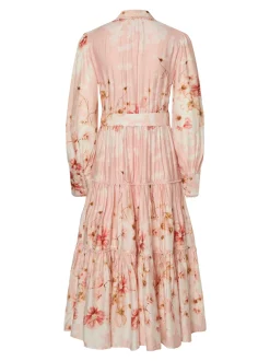 Y.A.S naisten mekko, YASBILLA LS LONG DRESS - SHOW Vaaleanpunainen Kuosi